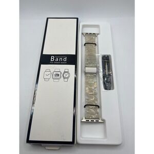 Clear‎ Acrylic Apple Watch Band 38/40/41mm Adjustable Stainless Steel Clasp New